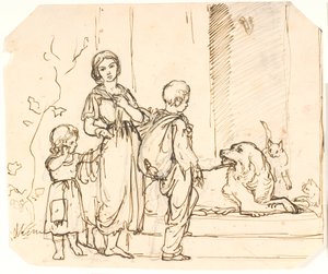 Three Beggar Children by Lorenz Frølich
