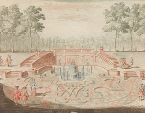 The Fountain of the Royal intertwined Name, for the pond, n.d. by Lorenz Scherm