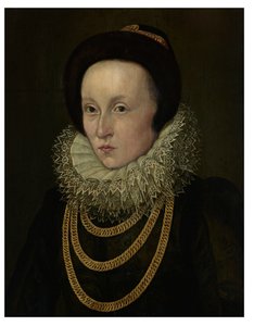Portrait of a Woman, Bust-Length, with a Lace Ruff and Gold Chains