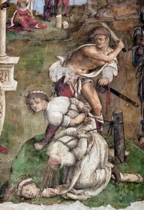 Life of St. Cecile: Martyrdom of St Valerian and Tiburtius (detail)