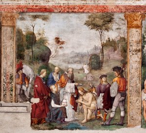 Life of St. Cecile: St Valerian baptized by Urban I