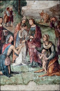 Saint Cecilia gives her possessions to the poor (detail)