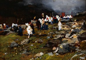 Procession in High Mountain