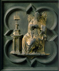 North Gate, Exterior Detail: Saint Augustine