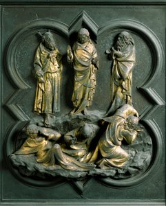 North Gate (called Gate of the Cross, in the North), exterior detail: The Transfiguration (Bronze sculpture by Lorenzo Ghiberti) by Lorenzo Ghiberti