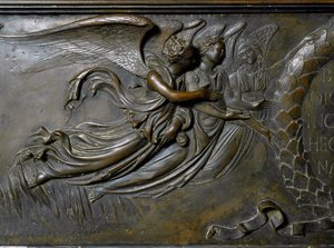 Two Angels (Detail) of the Reliquary of St. Zenobe. (Bronze Relief, 1432-1442)