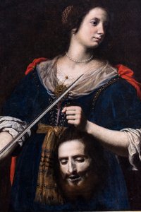 Judith Holding the Head of Holofernes by Lorenzo Lippi
