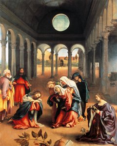 Christ Taking Leave of His Mother by Lorenzo Lotto