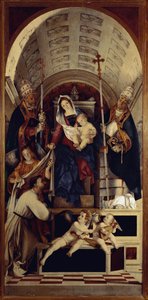 The Virgin and Child with Saint Dominica, Saint Gregory, and Saint Urban by Lorenzo Lotto