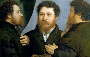 Triple Portrait of Goldsmith by Lorenzo Lotto
