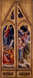 Jesus at the Mount of Olives and the holy women at the Tomb of Lorenzo Monaco. Paris, Musee Du Louvre
