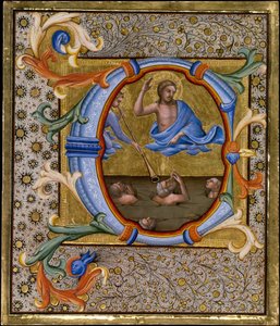 Last Judgment in an Initial C, ca. 1406-7 by Lorenzo Monaco