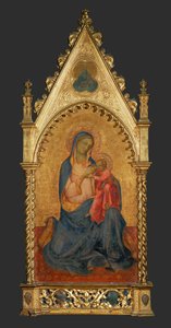 Madonna and Child, with God-Father in the Medallion on Top by Lorenzo Monaco