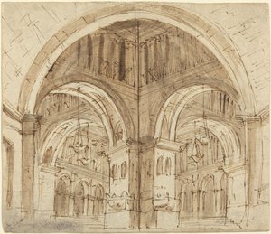 Design for a Vaulted Hall by Lorenzo Sacchetti