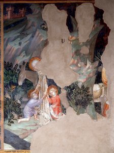 The meeting between Mary and Jesus with St John the Baptist as a child (detail) by Lorenzo Salimbeni