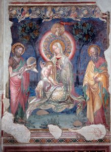 Virgin with child surrounded by St. James the apostle and St. John Baptist
