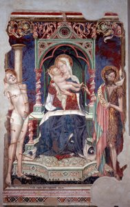 Virgin with Child Surrounded by St. Sebastian and St. John the Baptist by Lorenzo Salimbeni