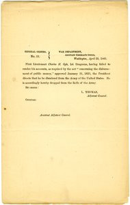 General Orders, No. 11, War Department, Adjutant General
