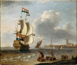 A Dutch East-Indiaman off Hoorn