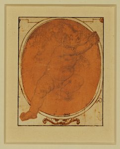 Nude Child Sitting with Right Leg Extended by Lorenzo di Credi