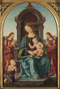Madonna and Child with the Infant St John and Angels by Lorenzo di Credi