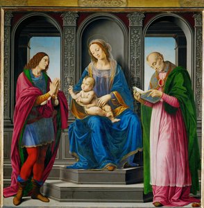 Madonna and Child with Saint Julian and Saint Nicholas of Myra by Lorenzo di Credi