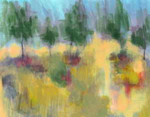 Colorful Abstract Landscape by Lori Ann Folz