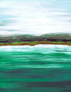 Serene Green Seascape