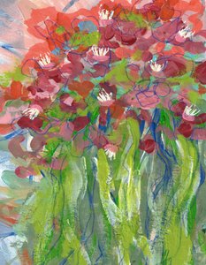 Vibrant Floral Abstract by Lori Ann Folz