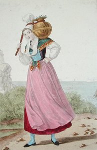 Dairymaid of the Cherbourg region, c.1820 by Louis Marie (after) Lante