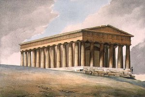The Temple of Theseus in Athens by Louis (after) Dupre