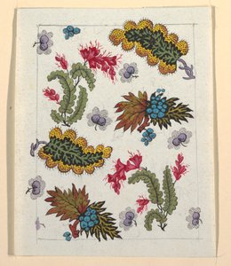 Floral Design for Printed Textile by Louis Albert DuBois