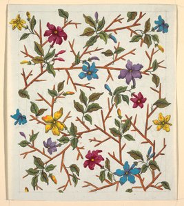 Floral Design for Printed Textile by Louis Albert DuBois