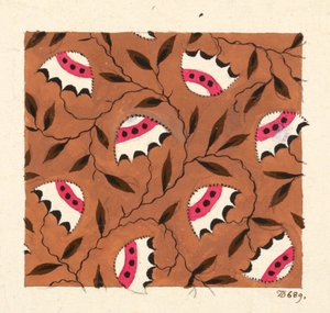 Floral Design for Printed Textile by Louis Albert DuBois