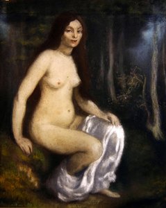 Young Woman Seated in a Forest by Louis Anquetin