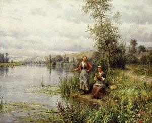 Country Women Fishing on a Summer Afternoon