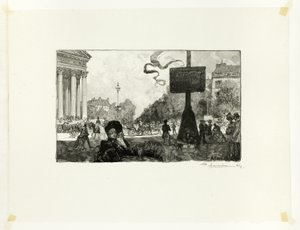 Corner of the Rue Royale, Plate Sixteen from Along the Seine and the Boulevards