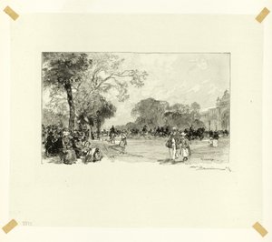 The Avenue of the Champs-Élysées, plate eighteen from Along the Seine and the Boulevards