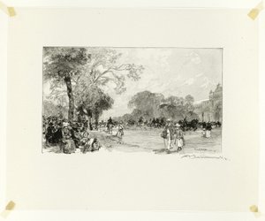 The Avenue of the Champs-Élysées, plate eighteen from Along the Seine and the Boulevards