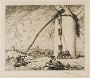 The Mill of Chapels by Louis Auguste Lepère