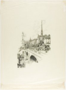The Saint-Michel Bridge by Louis Auguste Lepère