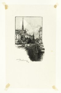 Le Pont Saint-Michel, plate twelve from Le Long de la Seine et des Boulevards