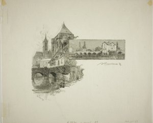 Moret: the Wood-Mill by Louis Auguste Lepère