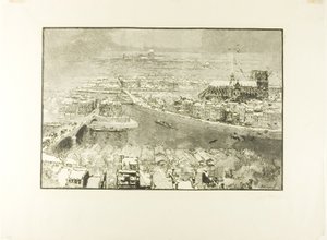Paris Under Snow, Viewed from the Tower of Saint-Gervais
