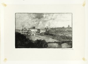 Paris, Viewed from the Pavillon de Flore, plate eleven from Le Long de la Seine et des Boulevards