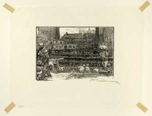 Plaster Unloaders, plate three from Along the Seine and the Boulevards