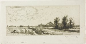 The Small Cowherd by Louis Auguste Lepère