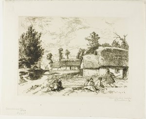 Two Cottages by Louis Auguste Lepère