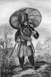 I was wearing a hat of a height... engraving after M. de Sainson