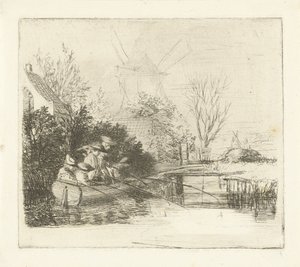 Fishermen by a River by Louis Bernard Coclers